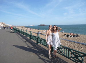 Standing on Brighton Beach
