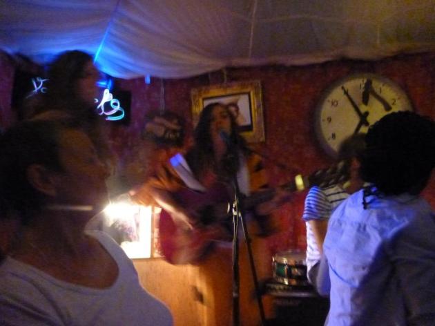 A great band called The Sykes we discovered in a tiny vent called 'The People's Front Room'