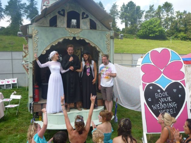 Boom Town Wedding Chapel in action