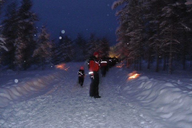 Arriving at Santa's Forest in the morning at about 9am. It was actually pitch black, though this picture makes it look much brighter than it was