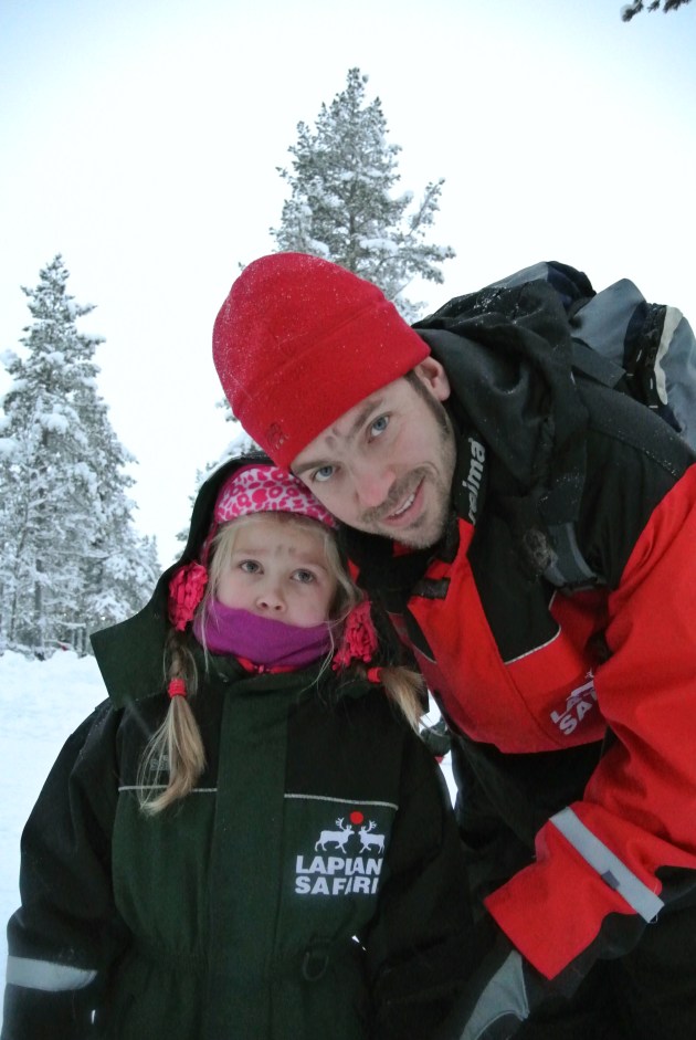 My partner and Daughter with their Sami Ceremony Rendeer Markings