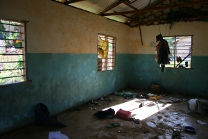 Dormitory after beds are taken out in the old Orphanage block