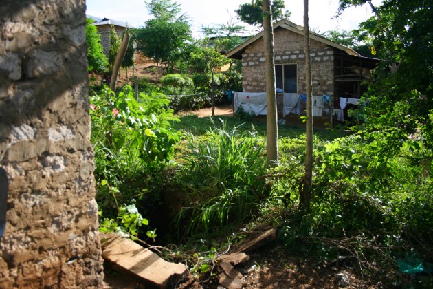 Toilet/Latrine by the old orphanage block - this is the hole in the ground